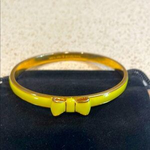 Kate Spade Yellow Enamel Bow Bangle Bracelet Like New!